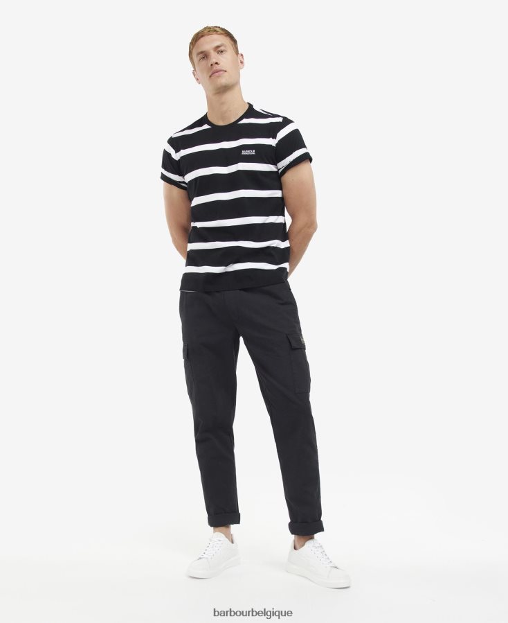 vêtements Barbour t-shirt rayé cobain horizon bleu Hommes T2L6ZP919