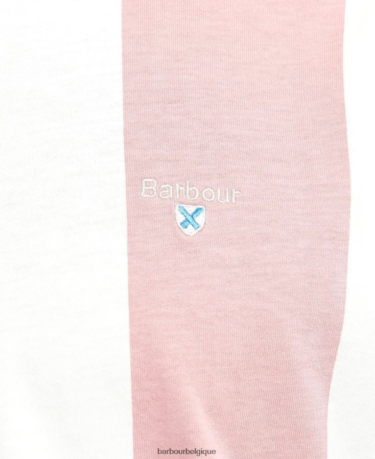 vêtements Barbour t-shirt rayé osborne sel rose Hommes T2L6ZP806