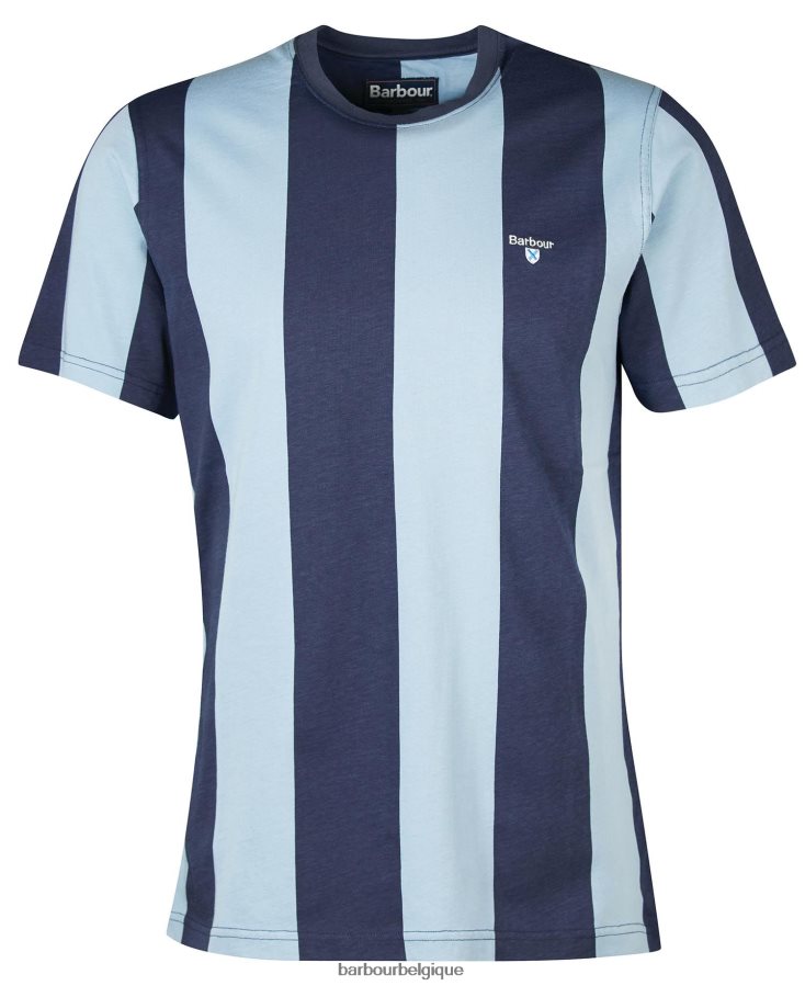 vêtements Barbour t-shirt rayé osborne sel rose Hommes T2L6ZP945