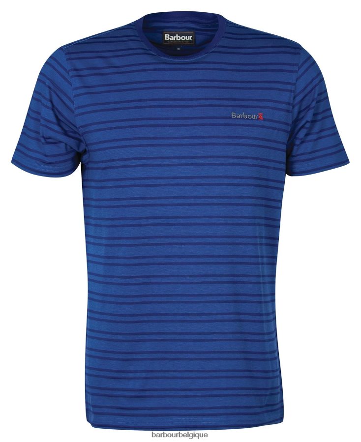 vêtements Barbour t-shirt à rayures bleu d\'encre Hommes T2L6ZP853