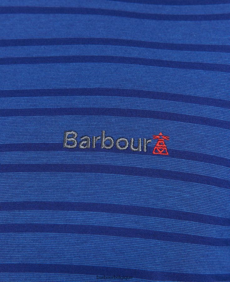 vêtements Barbour t-shirt à rayures bleu d\'encre Hommes T2L6ZP853
