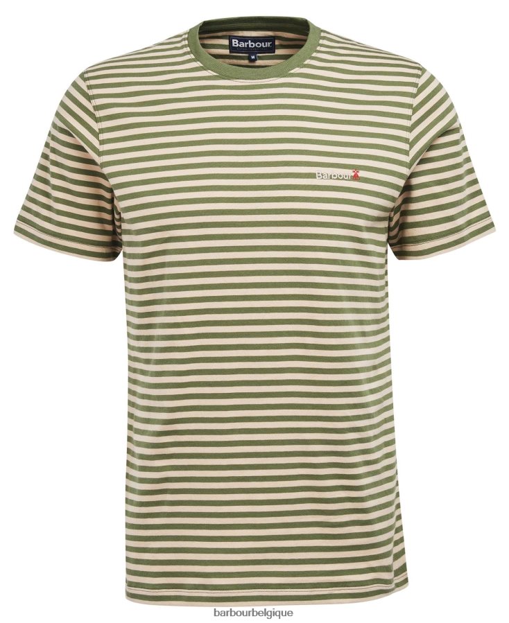 vêtements Barbour t-shirt à rayures orange fané Hommes T2L6ZP746