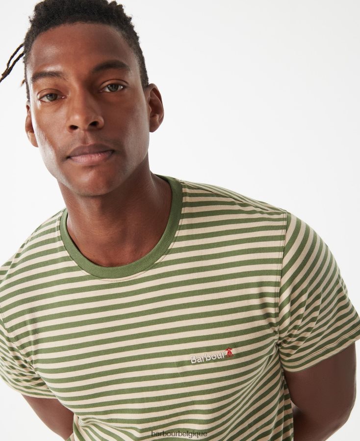 vêtements Barbour t-shirt à rayures orange fané Hommes T2L6ZP746