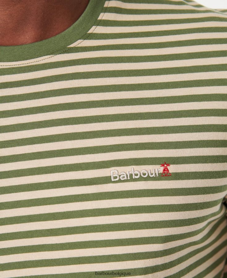 vêtements Barbour t-shirt à rayures orange fané Hommes T2L6ZP746