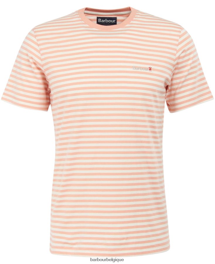 vêtements Barbour t-shirt à rayures orange fané Hommes T2L6ZP957