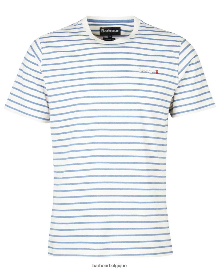 vêtements Barbour t-shirt à rayures poudre bleue Hommes T2L6ZP828