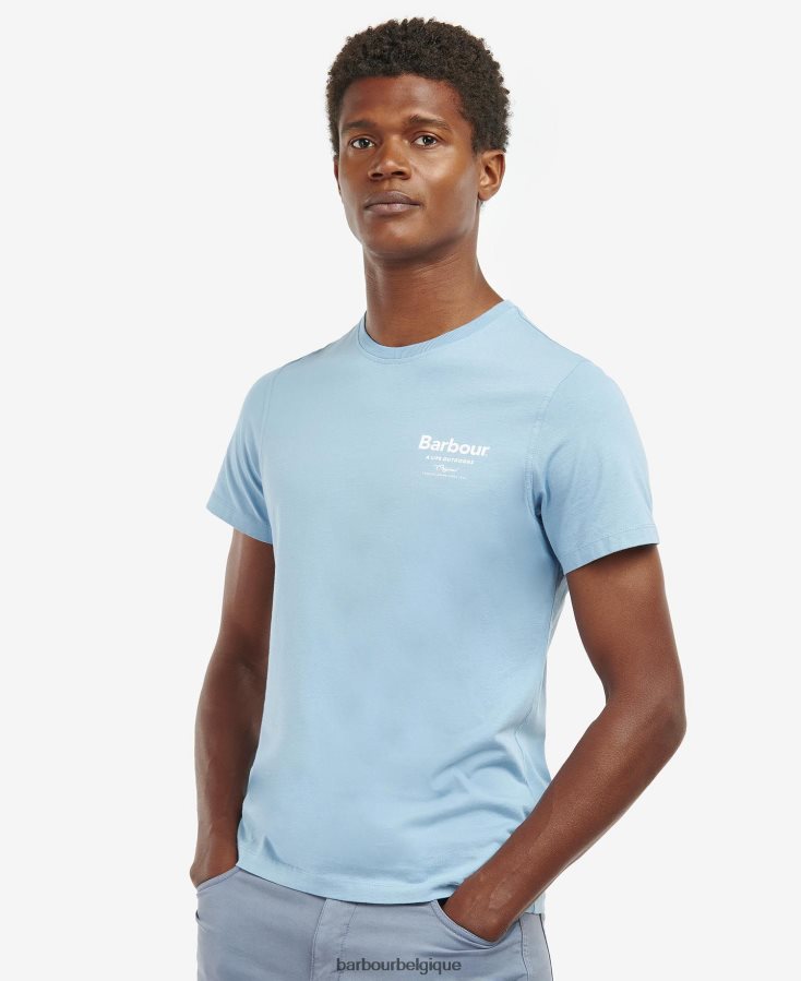 vêtements Barbour t-shirt satley à imprimé graphique olive blanchie Hommes T2L6ZP904