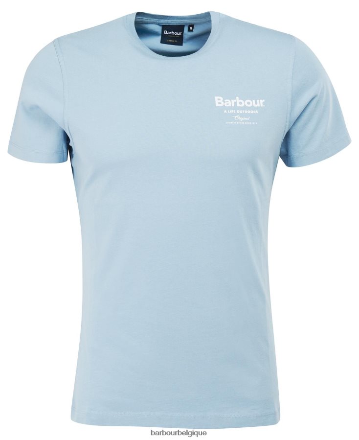 vêtements Barbour t-shirt satley à imprimé graphique olive blanchie Hommes T2L6ZP904