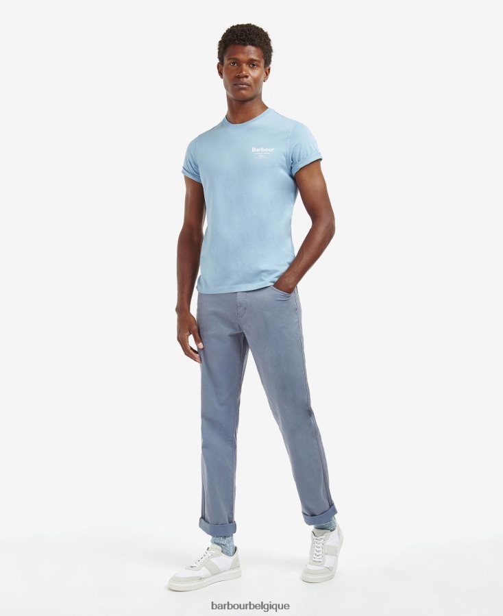 vêtements Barbour t-shirt satley à imprimé graphique olive blanchie Hommes T2L6ZP904