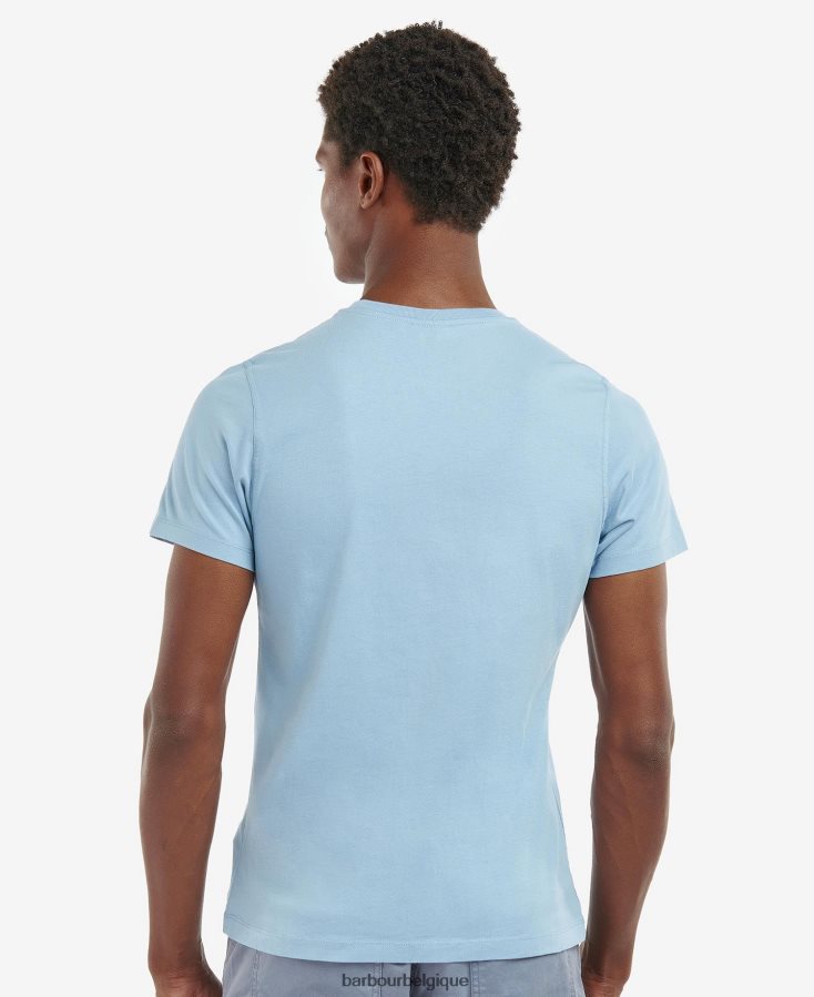 vêtements Barbour t-shirt satley à imprimé graphique olive blanchie Hommes T2L6ZP904