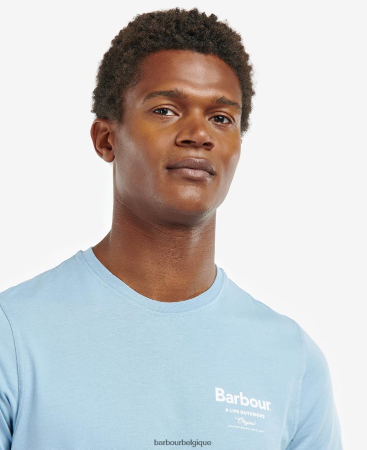 vêtements Barbour t-shirt satley à imprimé graphique olive blanchie Hommes T2L6ZP904