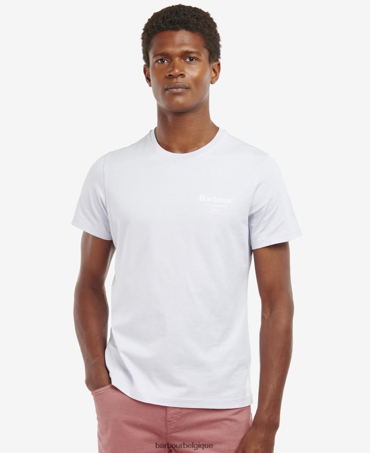 vêtements Barbour t-shirt satley à imprimé graphique olive blanchie Hommes T2L6ZP964