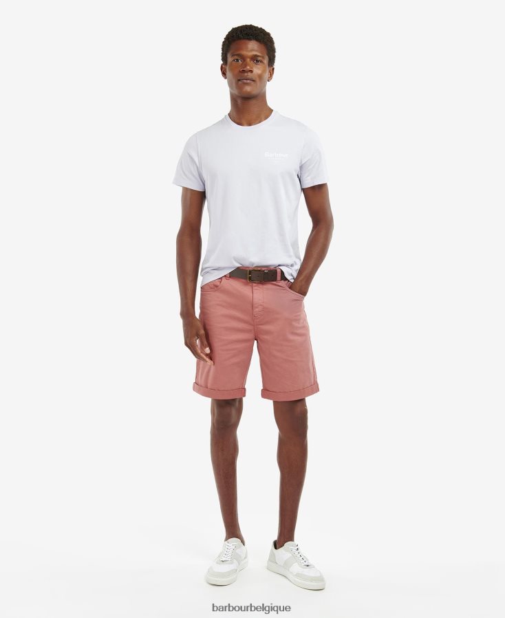 vêtements Barbour t-shirt satley à imprimé graphique olive blanchie Hommes T2L6ZP964