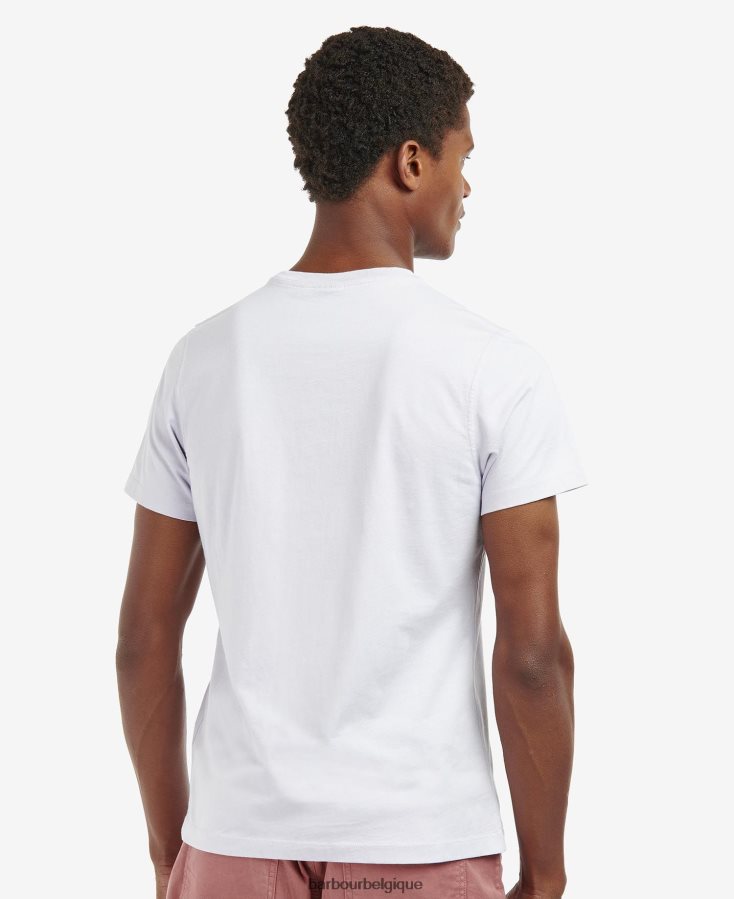 vêtements Barbour t-shirt satley à imprimé graphique olive blanchie Hommes T2L6ZP964