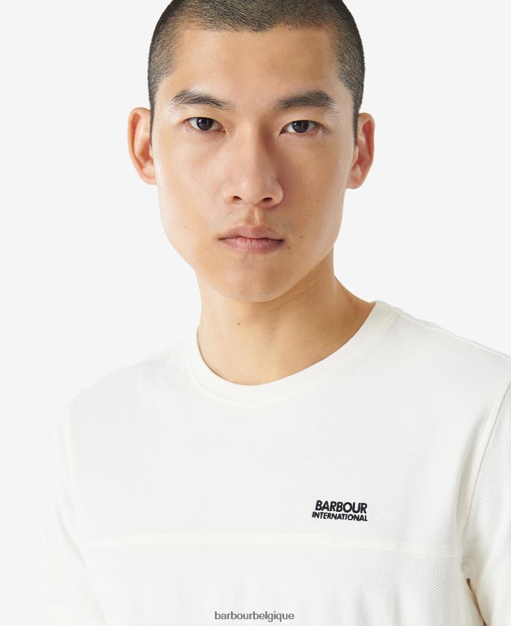 vêtements Barbour t-shirt serge murmure blanc Hommes T2L6ZP890