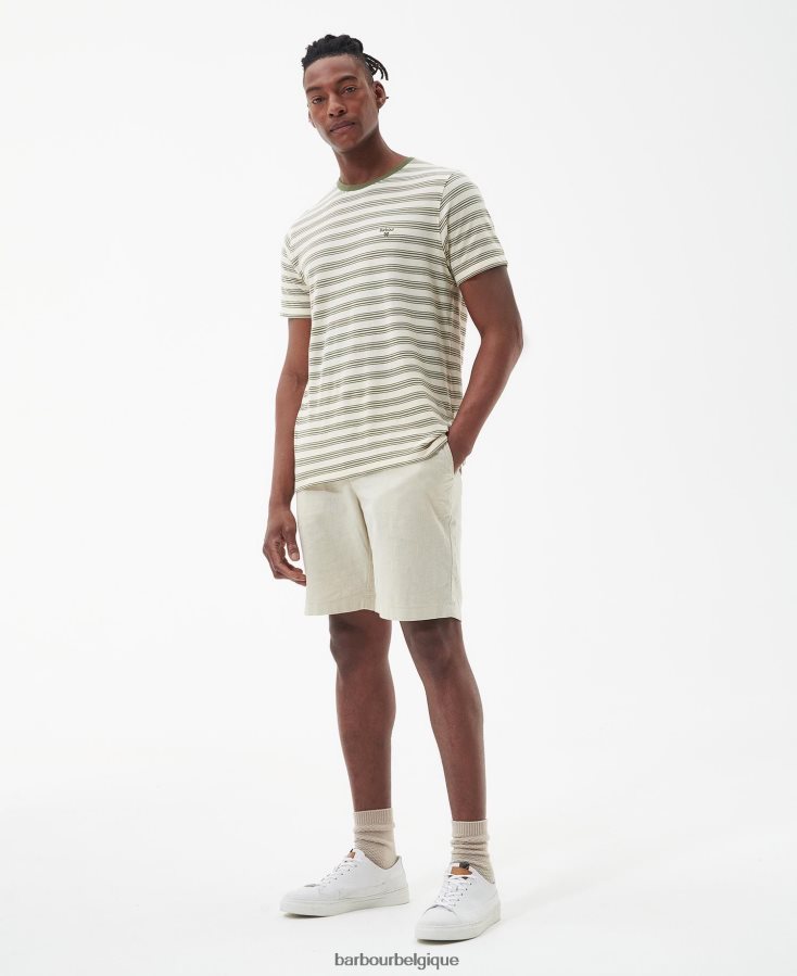vêtements Barbour t-shirt sherburn tige de maïs Hommes T2L6ZP807
