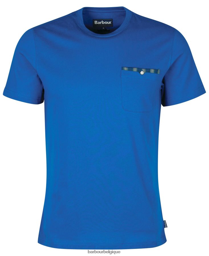 vêtements Barbour t-shirt tayside bleu monaco Hommes T2L6ZP947