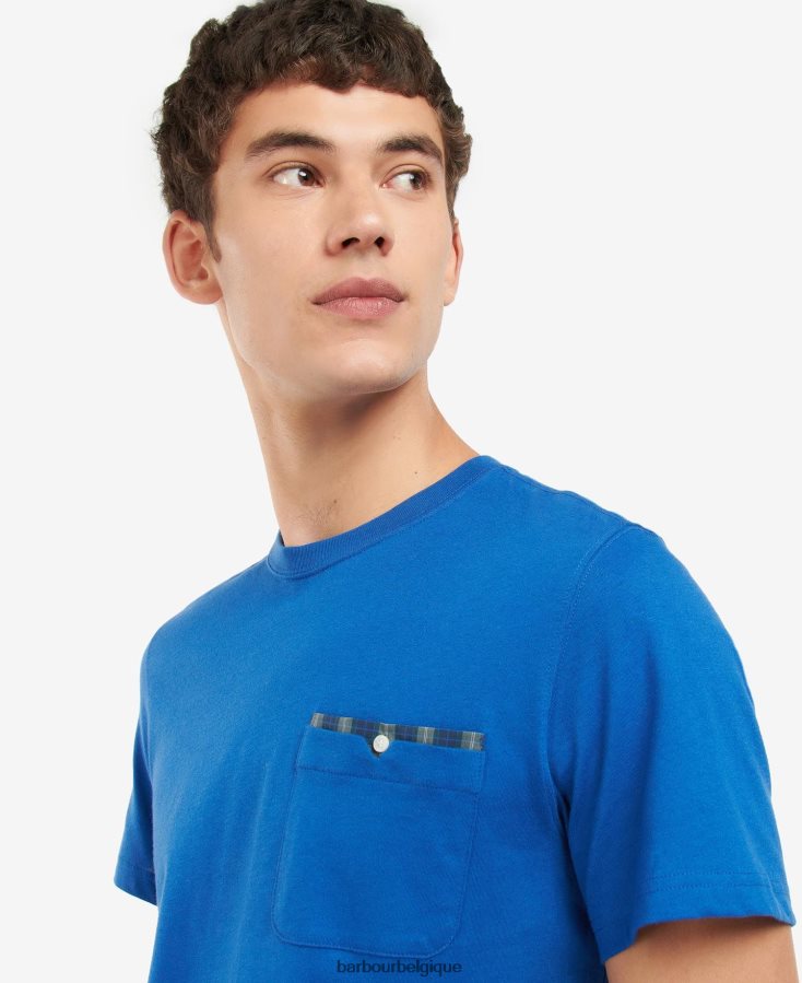 vêtements Barbour t-shirt tayside bleu monaco Hommes T2L6ZP947