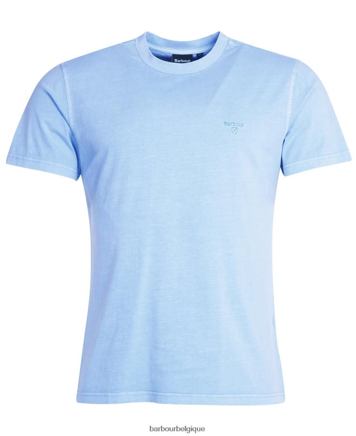 vêtements Barbour t-shirt teint en pièce ciel Hommes T2L6ZP784