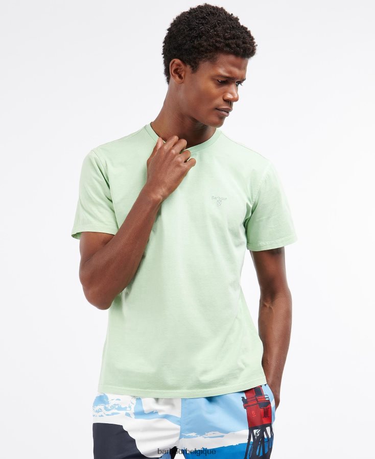 vêtements Barbour t-shirt teint en pièce ciel Hommes T2L6ZP800