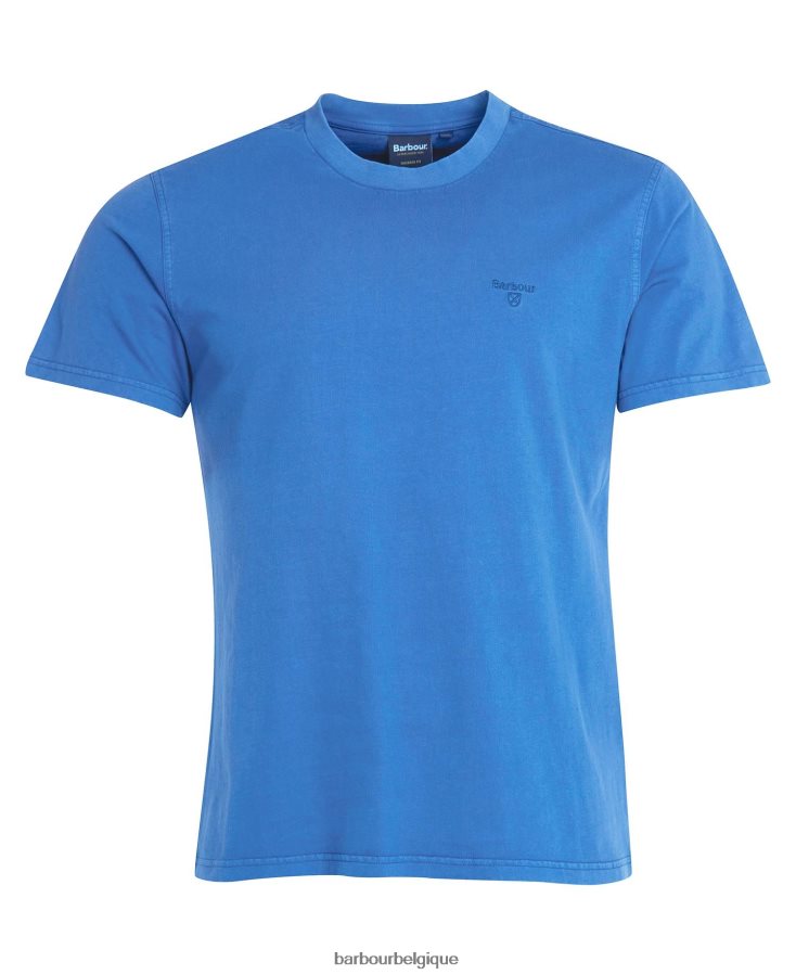 vêtements Barbour t-shirt teint en pièce ciel Hommes T2L6ZP862
