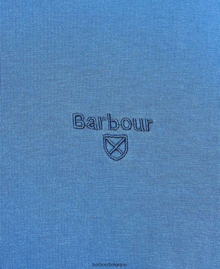 vêtements Barbour t-shirt teint en pièce ciel Hommes T2L6ZP862
