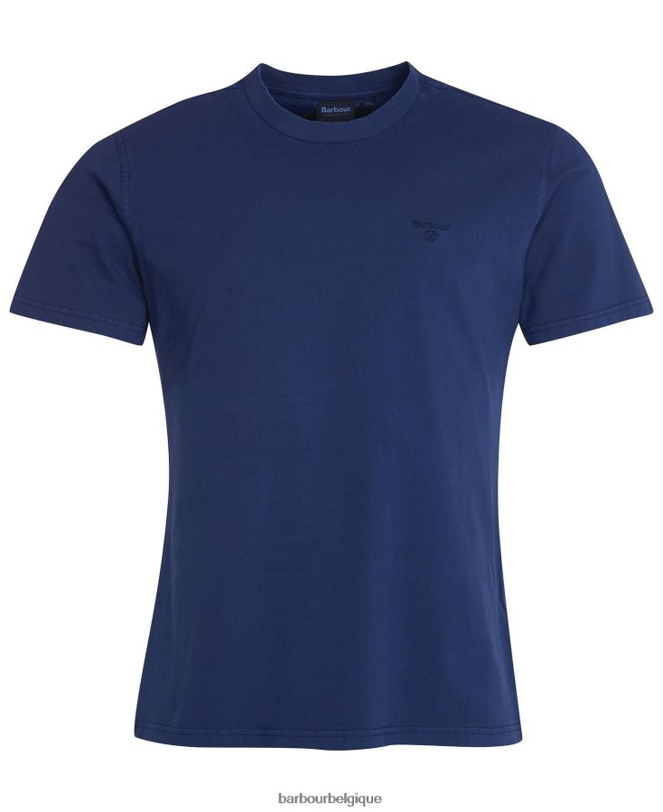 vêtements Barbour t-shirt teint en pièce ciel Hommes T2L6ZP884