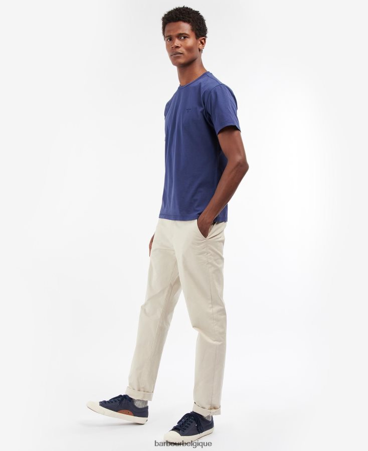 vêtements Barbour t-shirt teint en pièce ciel Hommes T2L6ZP884