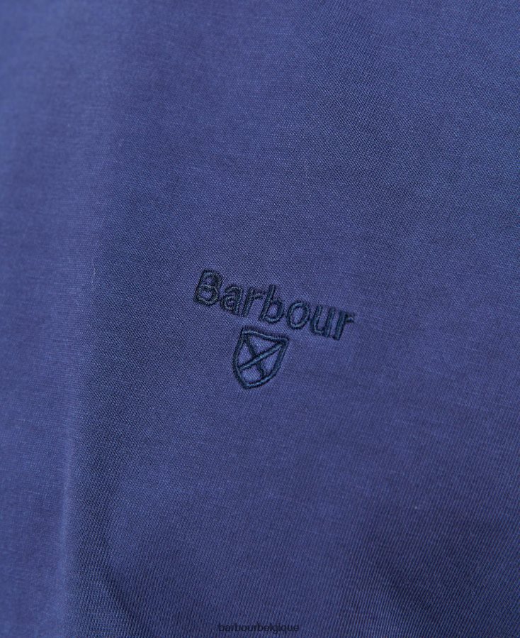 vêtements Barbour t-shirt teint en pièce ciel Hommes T2L6ZP884