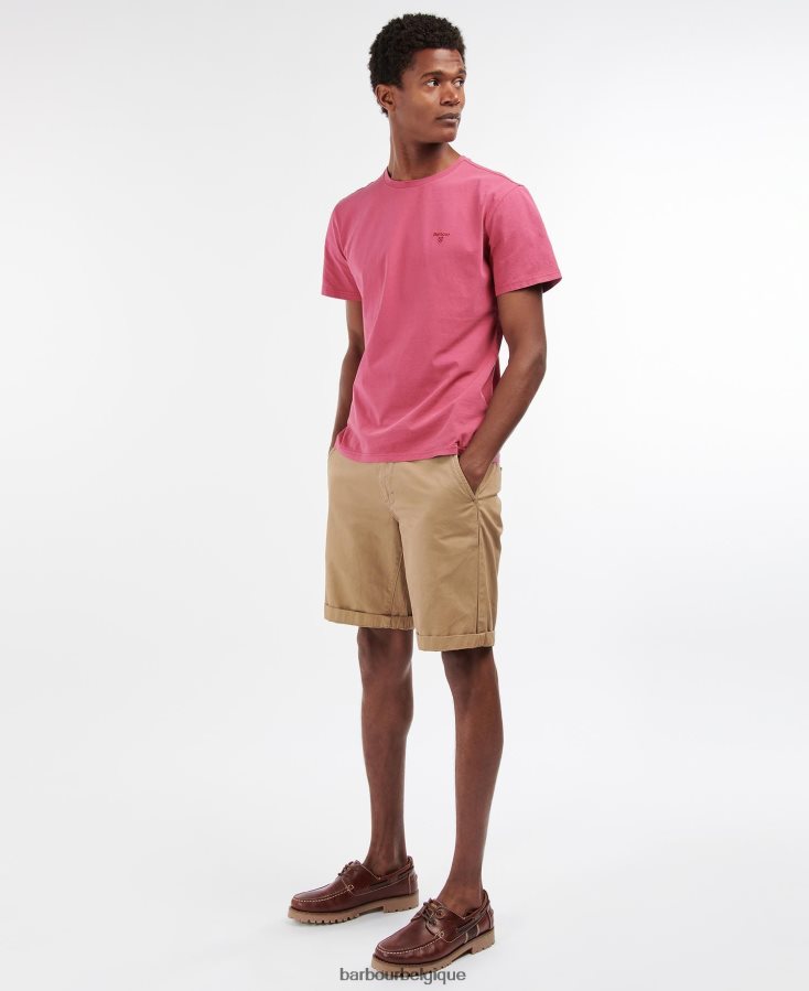 vêtements Barbour t-shirt teint en pièce ciel Hommes T2L6ZP885