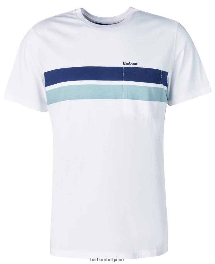 vêtements Barbour t-shirt tindale blanc classique Hommes T2L6ZP776