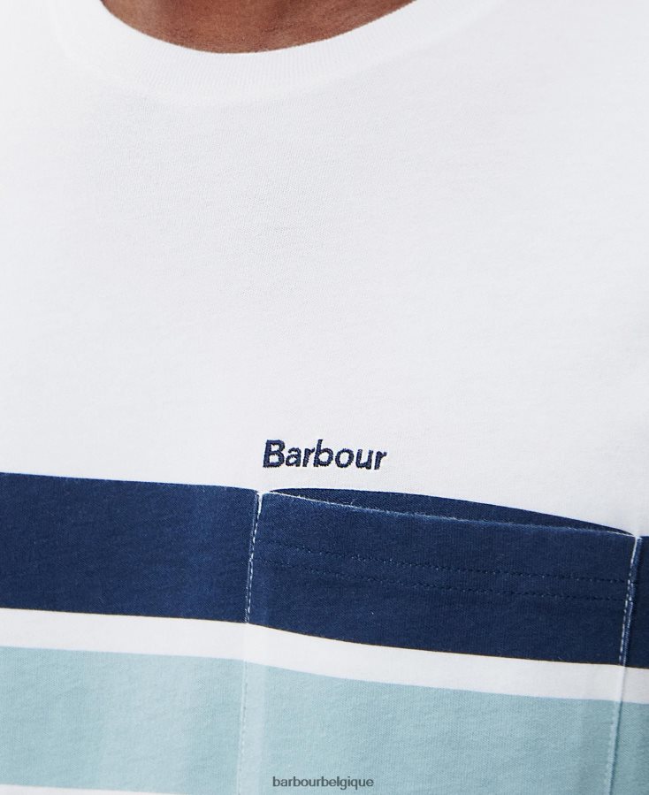 vêtements Barbour t-shirt tindale blanc classique Hommes T2L6ZP776