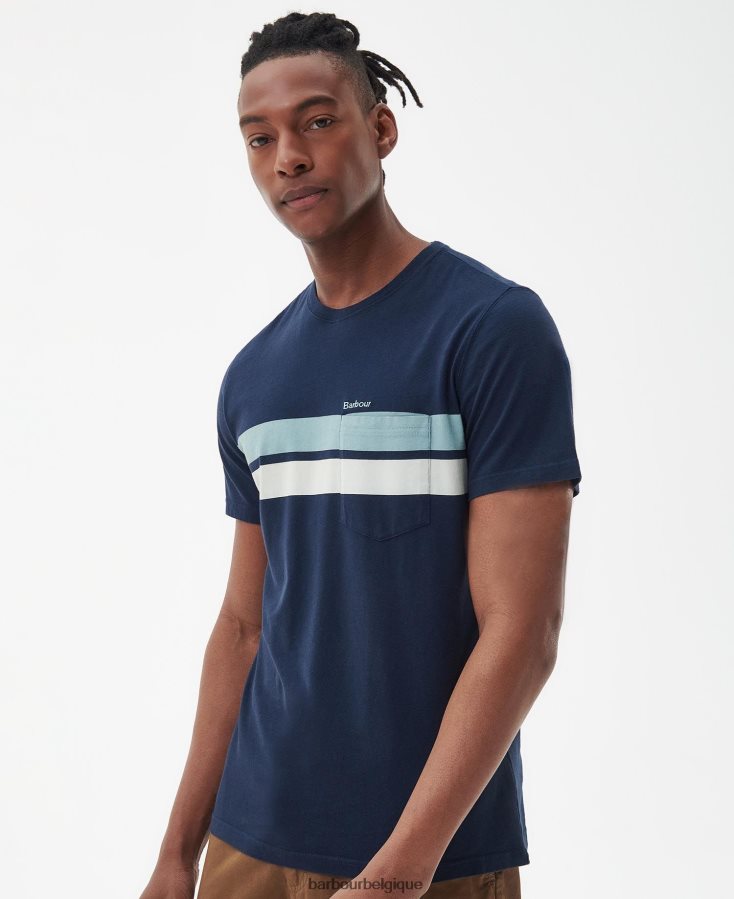 vêtements Barbour t-shirt tindale blanc classique Hommes T2L6ZP811