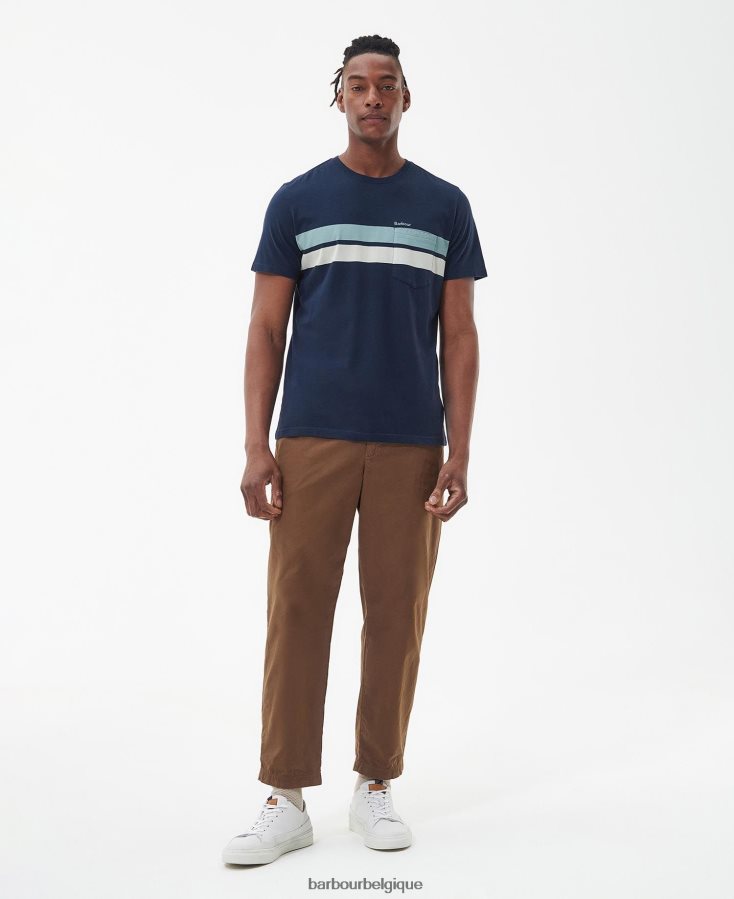 vêtements Barbour t-shirt tindale blanc classique Hommes T2L6ZP811