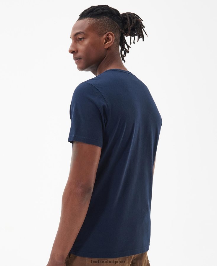 vêtements Barbour t-shirt tindale blanc classique Hommes T2L6ZP811