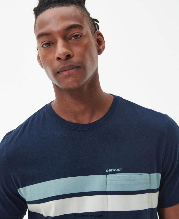 vêtements Barbour t-shirt tindale blanc classique Hommes T2L6ZP811