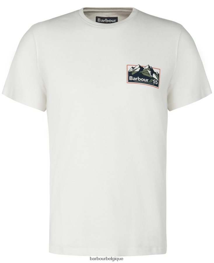 vêtements Barbour t-shirt verre murmure blanc Hommes T2L6ZP755