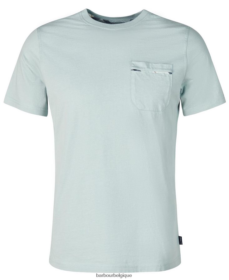 vêtements Barbour t-shirt woodchurch blanc classique Hommes T2L6ZP791