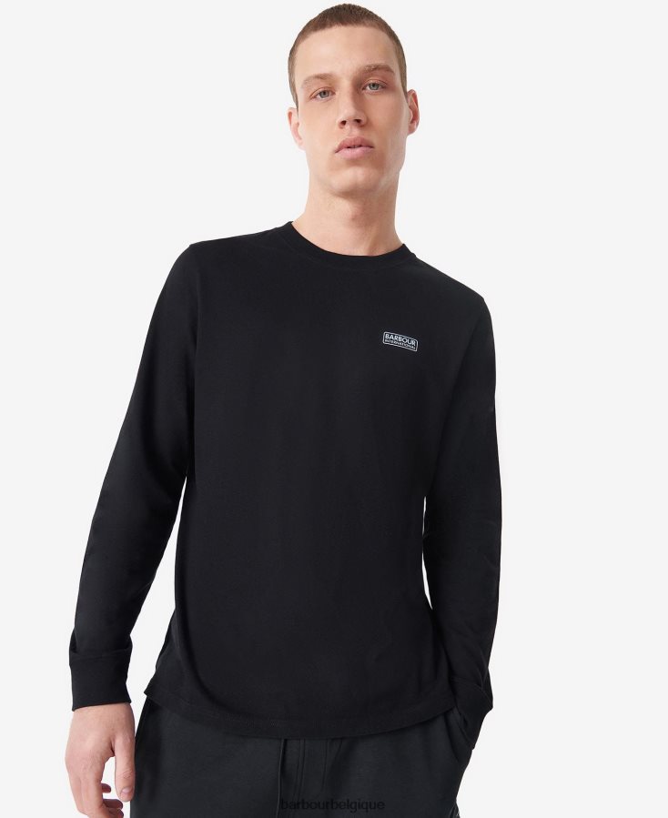 vêtements Barbour tee shirt tempête noir classique Hommes T2L6ZP851