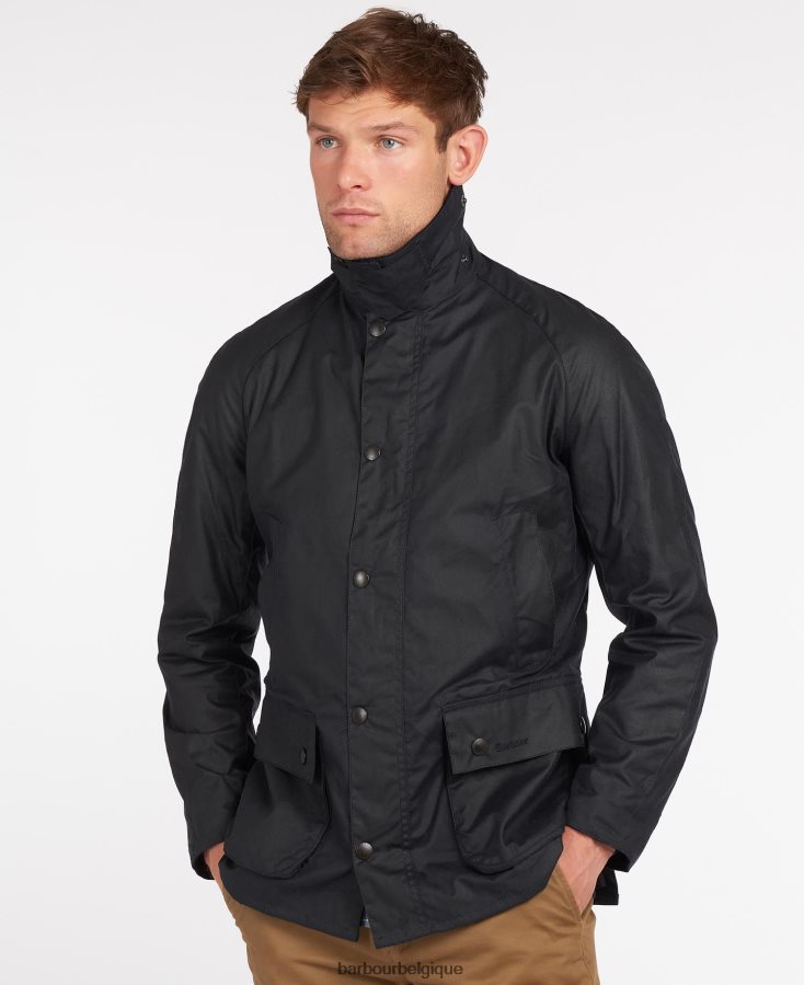 vêtements Barbour veste cirée ashby noir Hommes T2L6ZP5