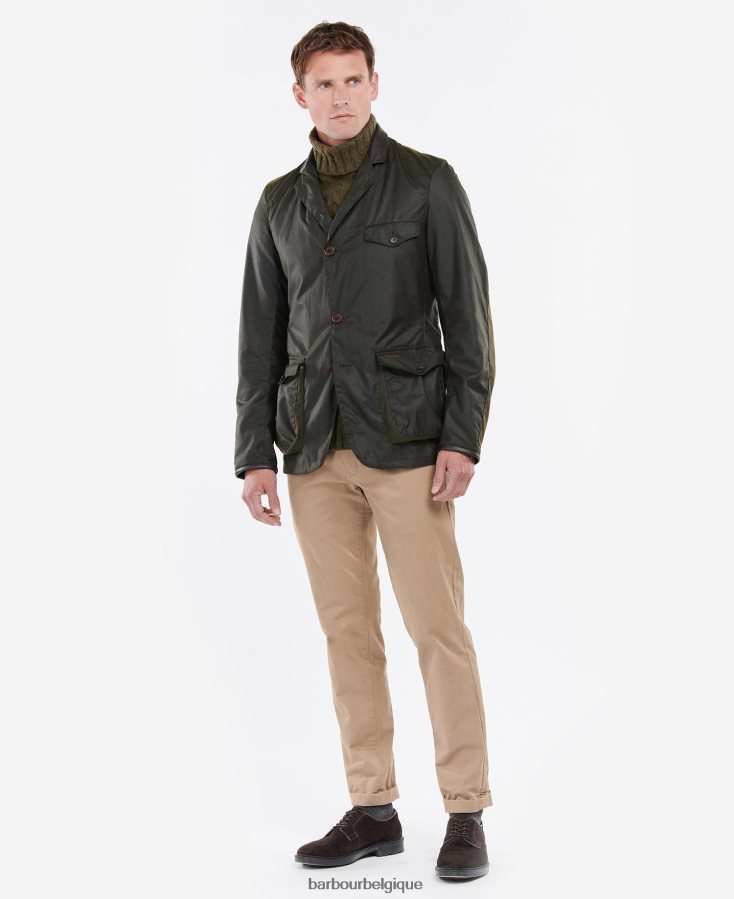 vêtements Barbour veste cirée beacon sports olive Hommes T2L6ZP28