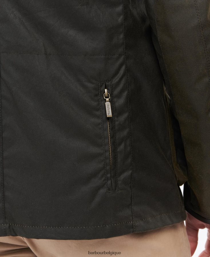 vêtements Barbour veste cirée beacon sports olive Hommes T2L6ZP28