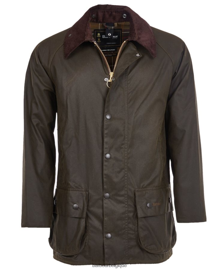 vêtements Barbour veste cirée beaufort classique olive Hommes T2L6ZP1