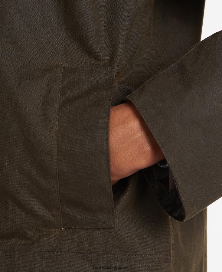 vêtements Barbour veste cirée classique northumbria olive Hommes T2L6ZP16