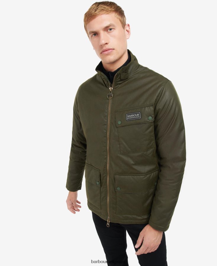 vêtements Barbour veste cirée croissant olive d'archives Hommes T2L6ZP59