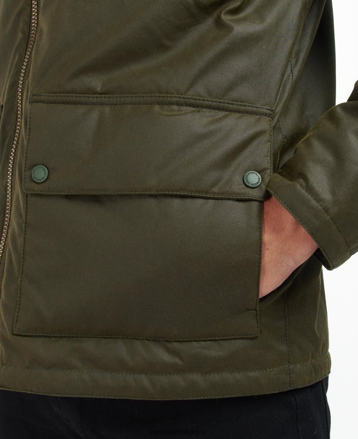 vêtements Barbour veste cirée croissant olive d\'archives Hommes T2L6ZP59
