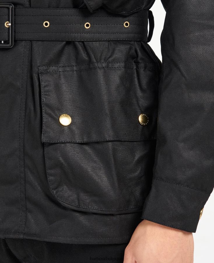 vêtements Barbour veste cirée d\'origine noir Hommes T2L6ZP7