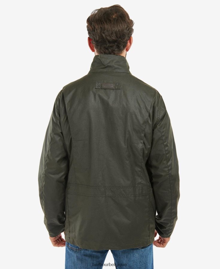 vêtements Barbour veste cirée dunlin olive/tartan classique Hommes T2L6ZP26