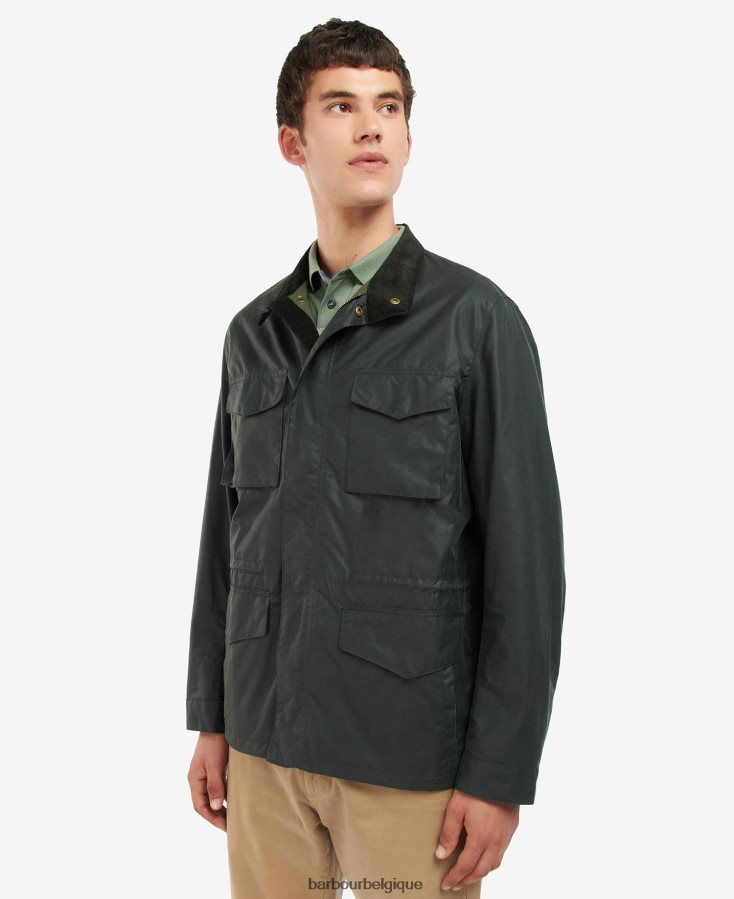 vêtements Barbour veste cirée farnham sage Hommes T2L6ZP62