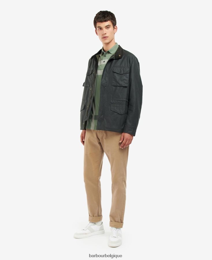 vêtements Barbour veste cirée farnham sage Hommes T2L6ZP62